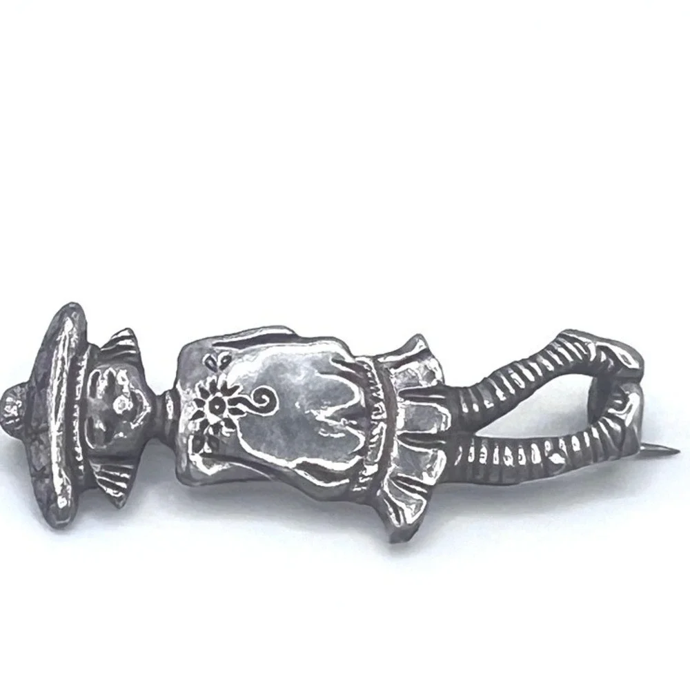 Vintage Sterling‎ Silver Mary Engelbreit Brooch Me Ink Little Girl Mexico